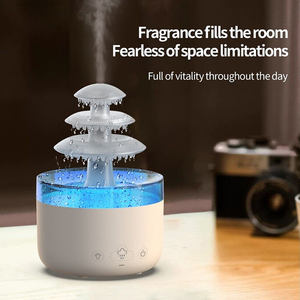 Umidificatore d'Aria a Forma di Fungo e Nuvola con Luce Notturna, Logo Personalizzabile, Diffusore di Aromi a Goccia di Pioggia - Product Image 4