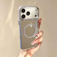 Étui miroir magnétique pour iPhone 18 17 Pro Max avec miroir cosmétique dissimulé, aimant puissant, coque arrière antichoc