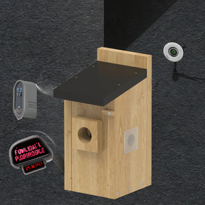 Casa <span class=keywords><strong>para</strong></span> Pájaros <span class=keywords><strong>de</strong></span> Madera Inteligente con Reconocimiento Visual por IA, Nido <span class=keywords><strong>para</strong></span> Pájaros con Cámara <span class=keywords><strong>para</strong></span> Observación, Tamaño M, Más Vendida - Product Image 3