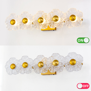Modern LED <b>Mirror</b> Lamp Warm White 3500K Gold Finish Surface Mounted Bathroom Vanity Lighting IP44 Waterproof - Product Image 3