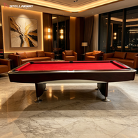 Table de billard américain Stellarway 8 pieds, taille standard, en bois massif, avec poches dissimulées, tapis en laine, pour club, bar, salon de luxe