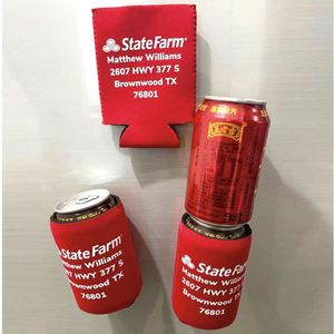 Custom Promotional State Farm Neoprene Can Magnet Stubby Cooler Beer Coozies Collapsible Can Cooler - Product Image 5