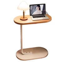 Table basse mobile minimaliste moderne avec plateau en bois et structure en métal, meubles de salon pour chambre à coucher, usage domestique