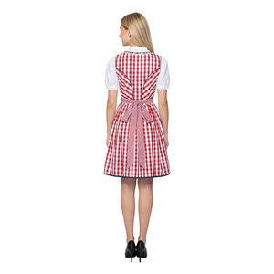 Costume de femme pour la bière, ensemble robe à carreaux, déguisement d'Halloween, performance scénique, robe fantaisie, jupe à carreaux rouge et bleue - Product Image 2