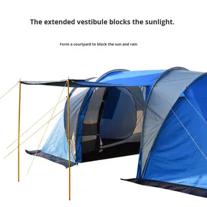 Carpa de Doble Capa con Estructura de Túnel para las Cuatro Estaciones, Montaje Rápido Automático, Portátil, Dos Habitaciones, Poliéster 210T con Revestimiento Plateado - Product Image 3