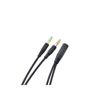Cable de Audio Auxiliar con Conector Divisor en Y de 3.5mm, 2 en 1, Macho a Hembra, para MP3/MP4, Auriculares, Computadora, Micrófono/Altavoz, Duradero