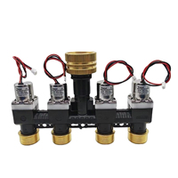 Vanne solénoïde d'irrigation à 4 voies à diaphragme 3/4 pouce BSP pour jardin, 3VDC, à impulsion bistable, en laiton