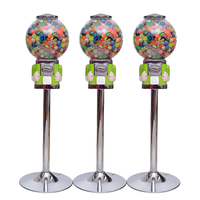 Vente en gros de distributeur automatique de bonbons à tête unique en vrac commercial Pink Gumball Machine Stand en vente