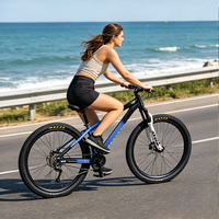 Vélo de montagne à cadre rigide en alliage d'aluminium économique avec frein à disque, selle confortable et pédales ordinaires pour adulte, idéal pour le dirt jump VTT