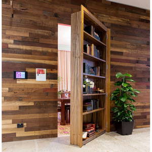 Estantería <span class=keywords><strong>para</strong></span> libros con puerta corredera, estantería ajustable con paneles ocultos <span class=keywords><strong>para</strong></span> habitación - Product Image 2