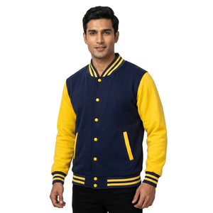 Factory Made Low Price New Best Quality Custom Made Adult and Youth Letterman Jacket Color Fleece Varsity Jacket for <b>Men</b> Custom - Product Image 1