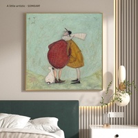 Décoration Murale Minimaliste Moderne Abstraite Fraîche et Élégante pour Salon, Entrée, Bureau, Salle à Manger, Chambre à Coucher, Table de Chevet