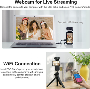 Videocamera ORDRO M3 5K, 48MP UHD 4K/60fps, Fotocamera Digitale Portatile per Vlog <span class=keywords><strong>YouTube</strong></span>, Schermo IPS Rotante da 3,5'', Batteria da 3250mAh - Product Image 5