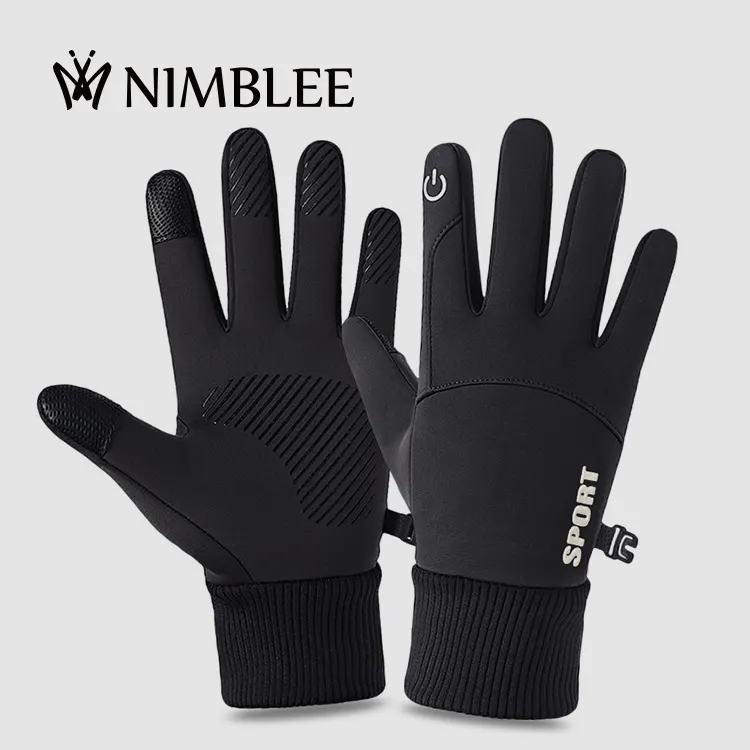 Guantes de compresión con pantalla táctil para motocross, guantes de ciclismo con logotipo personalizado para invierno, venta al por mayor