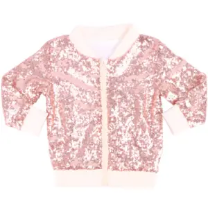 Toddler Sequined Rainbow Long Sleeves Light Weight Comfortable Full Zip Jacket
