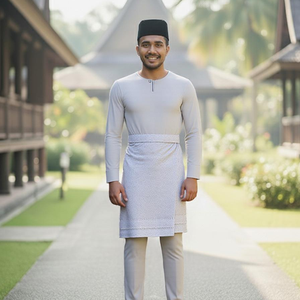 Baju Melayu Teluk Belanga Exclusivo de Borong, Algodón sin Plancha, Estilo Alemán Raya 2025, Venta al por Mayor Directa, Stock Disponible para Dropshippers - Product Image 4