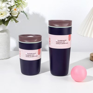 Nouvelle tasse à café simple grande capacité en acier inoxydable 304, tasse isotherme double paroi portable pour boire directement - Product Image 2