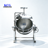 Marmite de Cuisson Verticale Chauffée à la Vapeur 300L - Moteur Robuste en Acier Inoxydable 304 de Qualité Alimentaire pour Grande Boulangerie