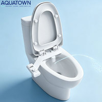 Bidet de toilette ultra-plat à eau froide, pulvérisateur à pression réglable, double buse, lavage arrière, installation facile, OEM ODM
