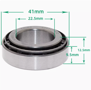 91683/22.5 cuscinetti a rulli conici 22.5x41x12.5mm singola fila per asse mozzo ruota automobile - Product Image 2