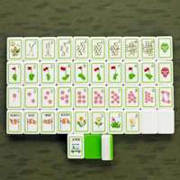 160pcs Set Ubin Mahjong Akrilik Amerika 2-Lapisan Tema Golf Hijau Kristal untuk Olahraga Luar Ruangan, Hadiah, Tersedia, Diskon