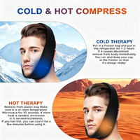 Bingyuan Compresse de glace personnalisée douce et extensible pour visage, mâchoire et menton, pour la récupération des dents de sagesse et après tonsillectomie, utilisable à chaud ou à froid