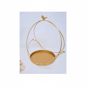 Cesto único de metal con diseño de pájaros, cesto para almacenamiento de regalos a bajo precio, cesto de alambre de metal de lujo, cestas de regalo para almacenamiento - Product Image 1