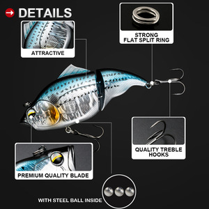 เหยื่อตก<span class=keywords><strong>ปลา</strong></span>สแตนเลสแบบ 2 ท่อน รุ่นใหม่ ลอยน้ำ/จม<span class=keywords><strong>น้ำ</strong></span> ตีไกล แบบมีตะขอเกี่ยว สำหรับตก<span class=keywords><strong>ปลา</strong></span>ข้ามพรมแดน - Product Image 1