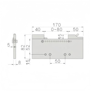 <span class=keywords><strong>Gerardi</strong></span> ART611 Dispositif de maintien universel modulaire à serrage multiple pour rail denté, usinage CNC 3A-110304 - Product Image 4