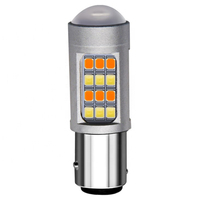 Feux arrière de voiture LED bicolores 12V-24V, clignotants, feux de freinage, ampoule 2835 42SMD 1157 BAY15D T25 3157 T20 7443 blanc ambre