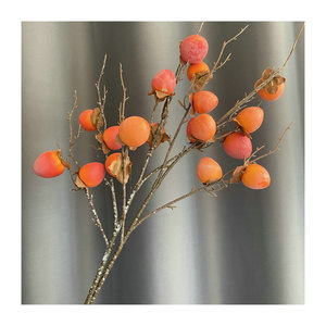 Branche d'artichaut artificielle Suzume II 95 cm, fruits rouges et jaunes pour la décoration intérieure, décoration végétale - Product Image 5