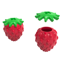 Juguetes Masticables de Lujo para Perros con Forma de Fresa, Multifuncionales, para Limpieza Dental y Masaje de Encías, Ecológicos, Interactivos, Regalos para Perros