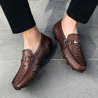 Mocassins pour hommes en cuir de vachette véritable Octopus, antidérapants, souples, pour l'été, taille 38-47