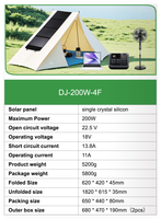 Panneau solaire portable pliable 200W 400W 450W Sac de stockage d'énergie pour alimentation de démarrage de camping-car/yacht Banques d'alimentation et centrale électrique