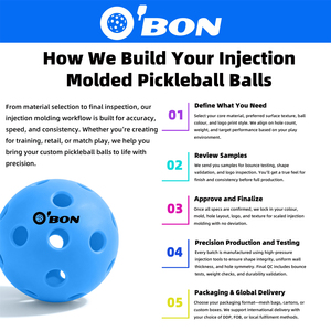O'BON USAPA, balle de pickleball professionnelle en plastique blanc standard à 26 trous, nouveau style, pour l'extérieur et l'intérieur, moulage par injection - Product Image 5