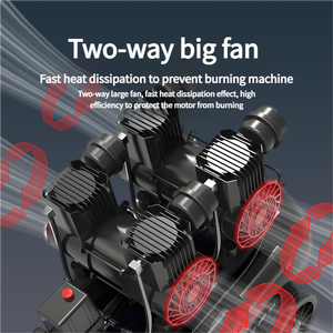 工业50L 4HP无油空气压缩机，带2个电机220V交流电源优质活塞便携式风冷待售 - Product Image 5