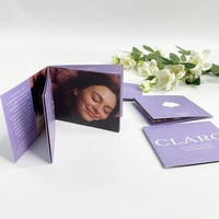 Catálogos, Folletos y Volantes Impresos de Cartón con Diseño Personalizado de Lujo en Color Morado Brillante para Negocios de Cosméticos y Belleza de la Marca Eastmoon