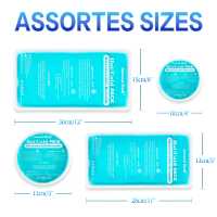 Bon Matériau Fabrication Professionnelle 4 Pack Gel Réutilisable Froid Chaud Pack pour la Douleur