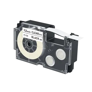 Fabriek Prijs BYZ-12WE XR-12WE Compatibel Label Tape Zwart Op Wit 12Mm Lint Gebruikt Voor Casio Ez Label Printer