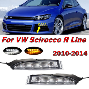 Luz Diurna DRL Blanca con Señal Amarilla para VW Volkswagen Scirocco R Line 2010 2011 <span class=keywords><strong>2012</strong></span> 2013 2014 - Product Image 1