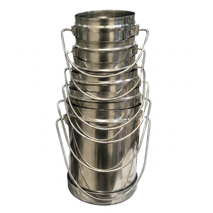 DHEER INTERNATIONAL Stainless Steel Kadi Dabba 10x15 cm 6 Pcs <b>Set</b> Milk <b>Pot</b> <b>Set</b> Food Grade Kitchen Storage Manufacturer Exporter - Product Image 1