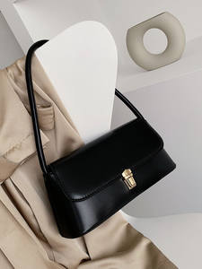 Sac à bandoulière de luxe Huffmanx pour femme 2025 – Design tendance couleur unie, sac sous le bras avec doublure en PU - Product Image 2