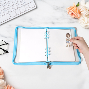 Autocollant De Stockage Organisateur Classeur A5 Réutilisable Collection Livre Zipper <span class=keywords><strong>Album</strong></span> Pour Adulte Avec Papier De Libération <span class=keywords><strong>Vierge</strong></span> Et <span class=keywords><strong>Pages</strong></span> De Poche - Product Image 3