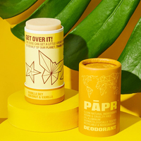 Crème déodorante solide en papier biodégradable contenant l'emballage cosmétique tubes déodorants ronds en carton kraft