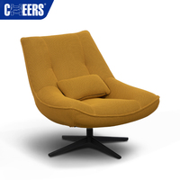 Fauteuil de salon et de bureau à domicile MANWAH CHEERS, tissu de luxe, pivotant à 360 degrés, moderne, de détente