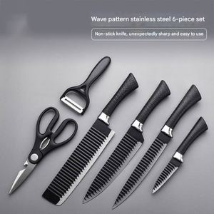 Ensemble de couteaux de précision ergonomiques en acier inoxydable 6 pièces Revêtement antiadhésif Cadeau pour la cuisine à domicile Présenté dans un coffret cadeau coloré - Product Image 3