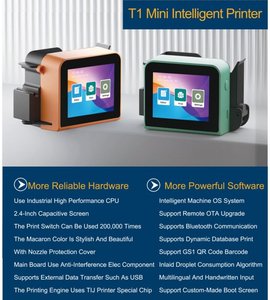 MINI impresora de inyección de tinta multilingüe portátil de 12,7mm para imprimir códigos QR, fechas de producción y códigos de barras. - Product Image 4
