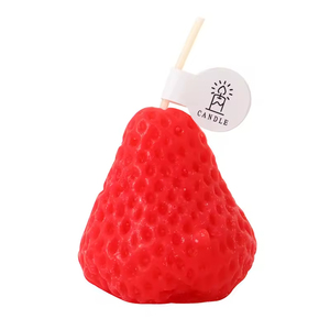 Vela Aromática con Forma de Fresa, Novedosa, de Cera de Parafina, Simulación de Fruta, para Regalo de Cumpleaños o Accesorios - Product Image 6