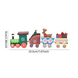 Mini <span class=keywords><strong>Tren</strong></span> Navideño <span class=keywords><strong>de</strong></span> Madera Pintado, Juguete Creativo <span class=keywords><strong>para</strong></span> Niños, Decoración Navideña, Pequeño Regalo <span class=keywords><strong>de</strong></span> <span class=keywords><strong>Navidad</strong></span> - Product Image 4