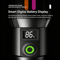 Lampe torche tactique LED LCD intelligente à lumière latérale RVB, rechargeable Type-C, en alliage d'aluminium, tête Lotus, anti-roulement, IP44